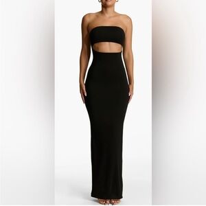Smooth Tube Cut Out Maxi Dress